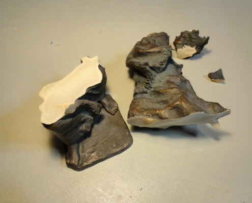 figura de resina rota para restaurar reparación figuras de resina